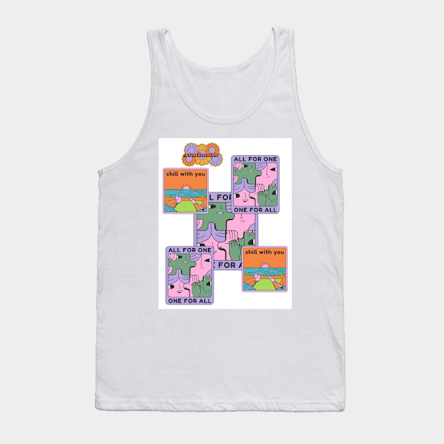 All For One friends vibes"Chill with you" Tank Top by Oosthaven.clo